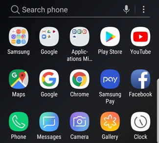 Samsung S9 Home Screen