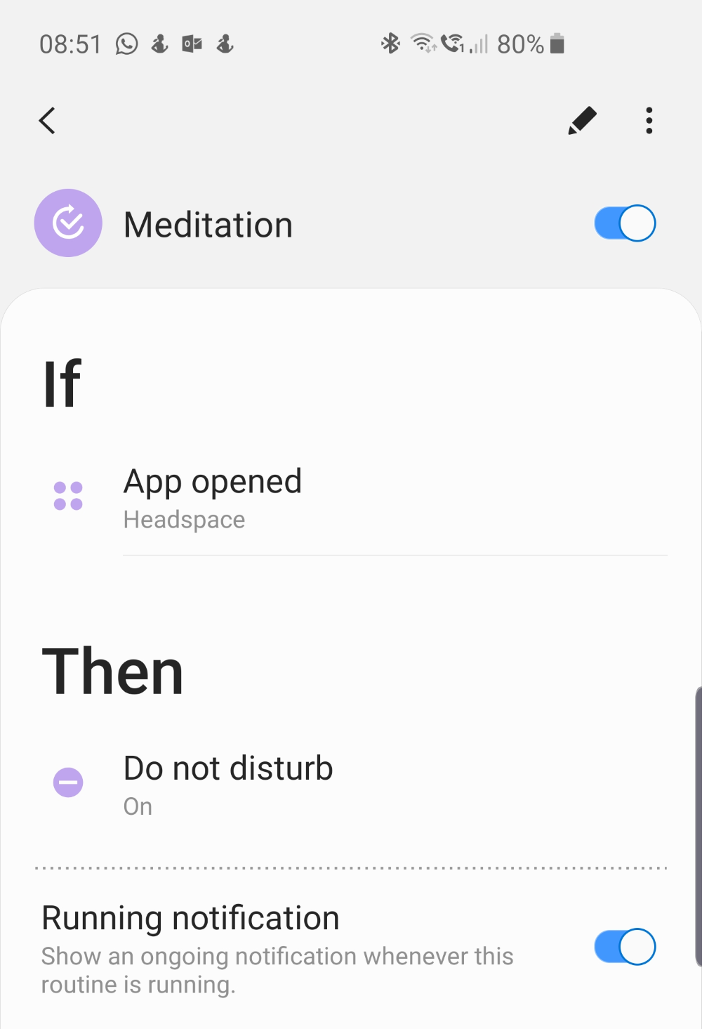 Meditation Bixby Routine